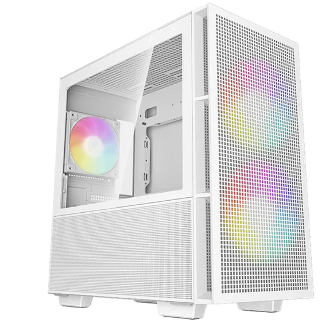 DeepCool CH360 Digital White Micro ATX Case, Digital Status Display, Tempered Glass Window,1x USB 3.0, 1x USB-C, HD Aud DeepCool CH360 Digital White Micro ATX Case, Digital Status Display, Tempered Glass Window,1x USB 3.0, 1x USB-C, HD Aud